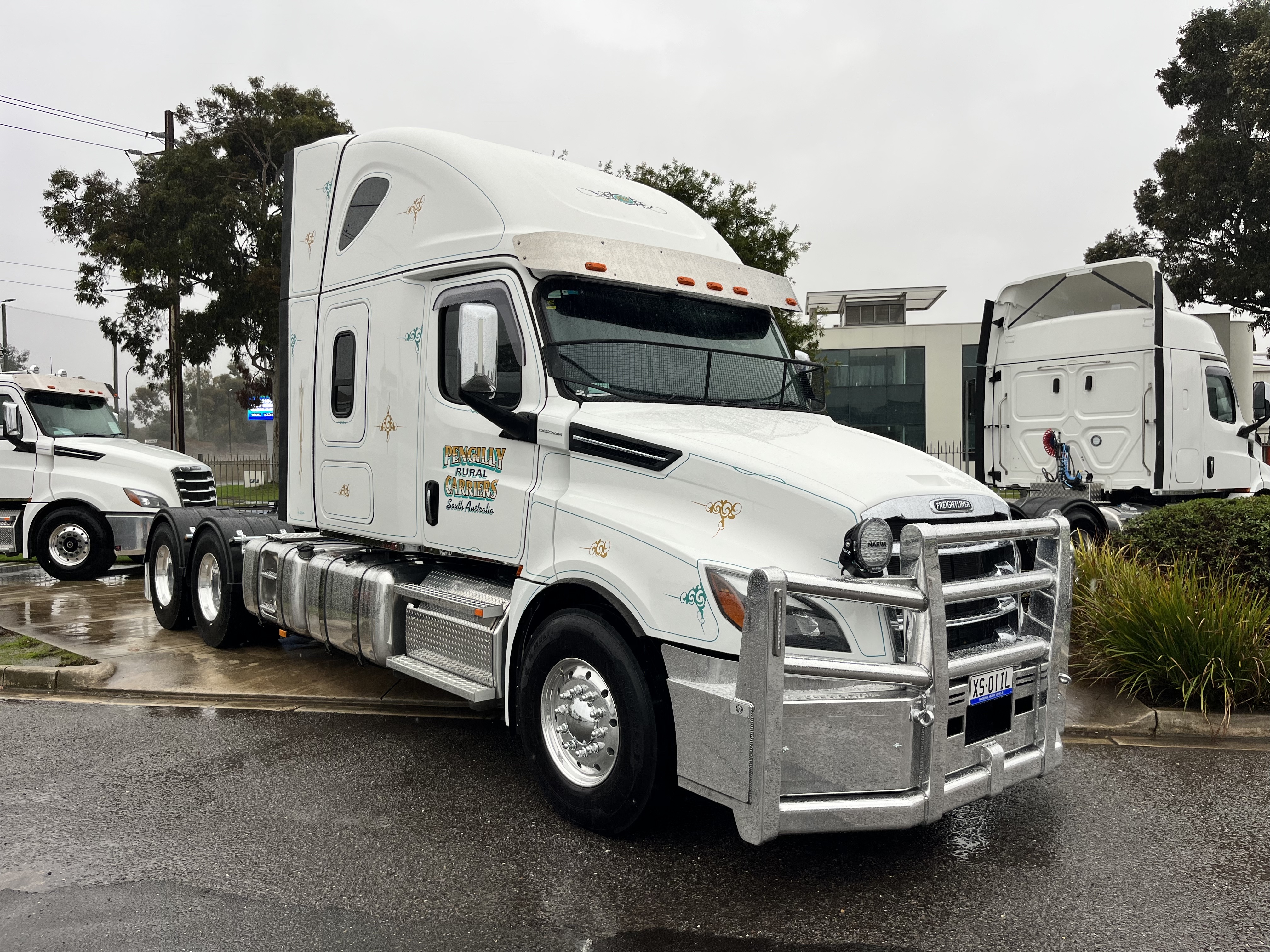 Freightliner Cascadia 126 with a 60” Raised roof sleeper.